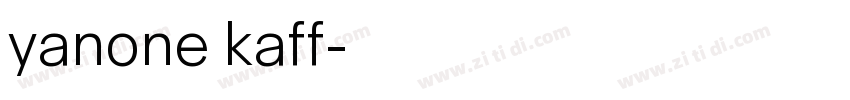 yanone kaff字体转换